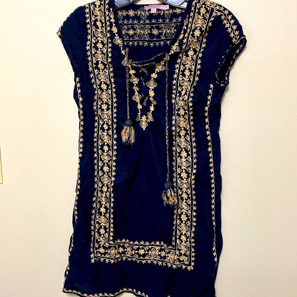 EUC Calypso St Barth Embroidered Tunic